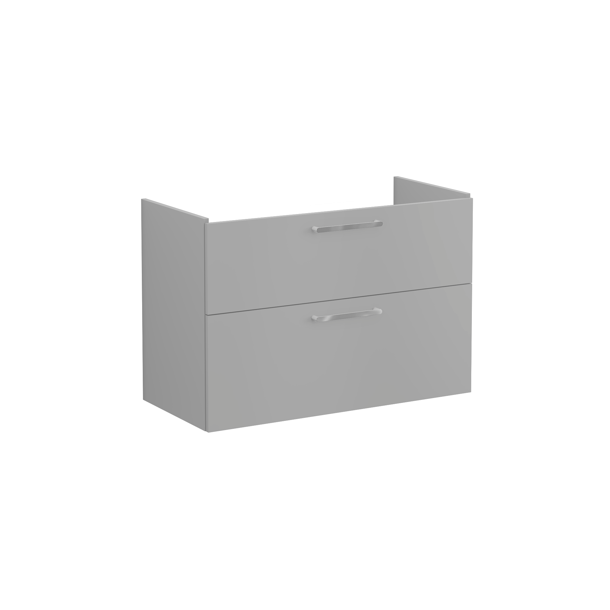 Root Washbasin Unit, With Two Drawers, Matt Rock Grey, Without Washbasin