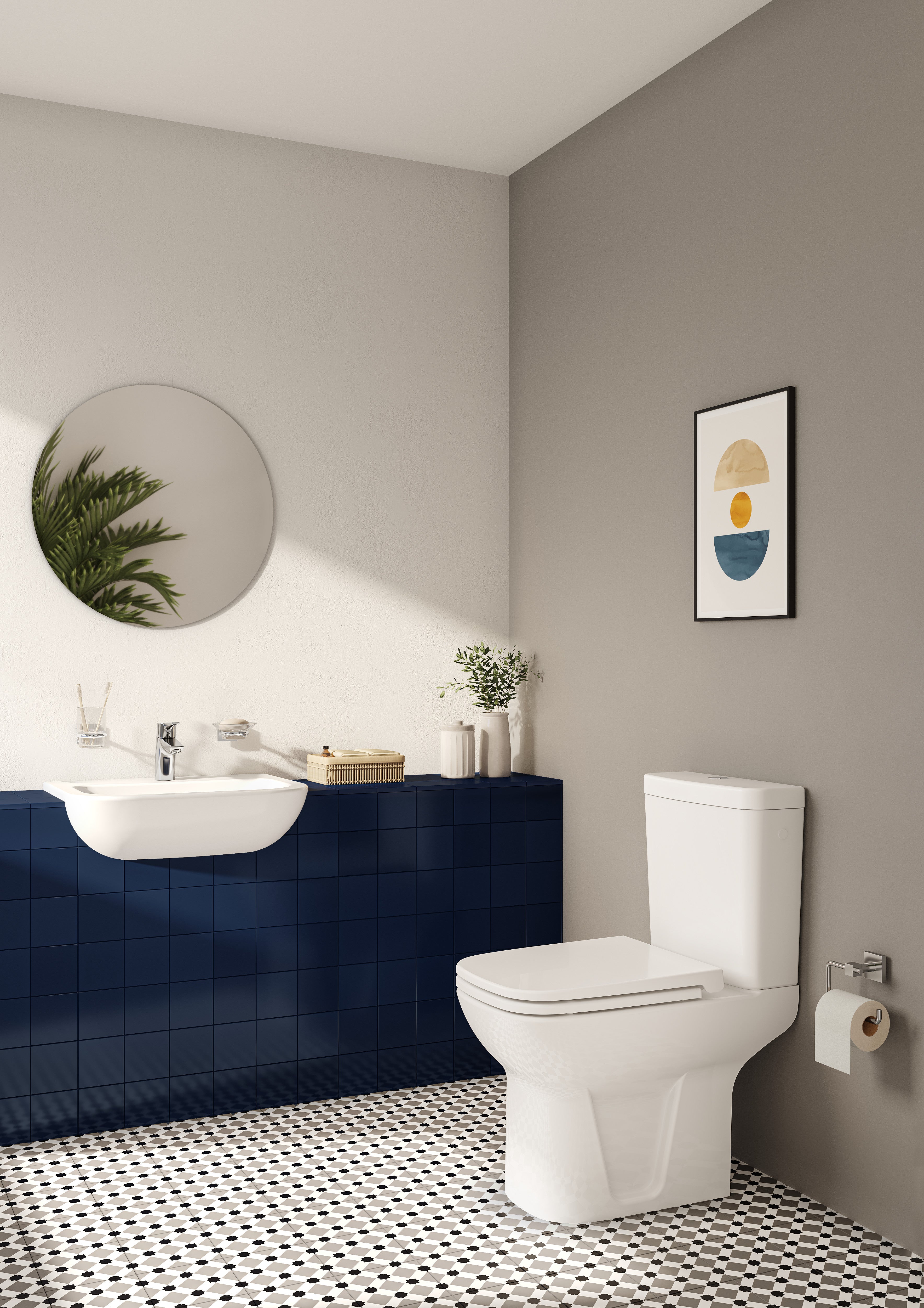 Semi-Recessed Basin, 55cm