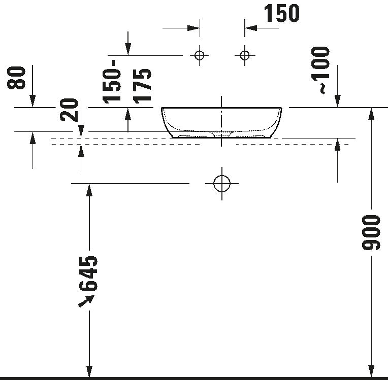 Sivida Washbowl White Satin Matt 400 mm