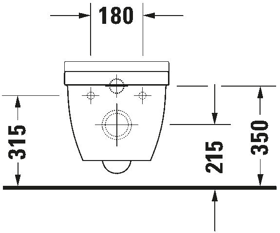Starck 3 Wall-mounted toilet White High Gloss
