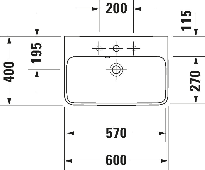 ME by Starck Washbasin Compact White High Gloss