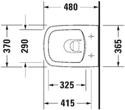 DuraStyle Wall-mounted toilet Compact White High Gloss 480 mm