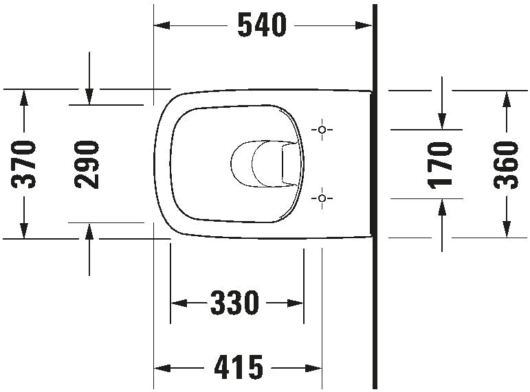 DuraStyle Wall-mounted toilet White High Gloss 540 mm