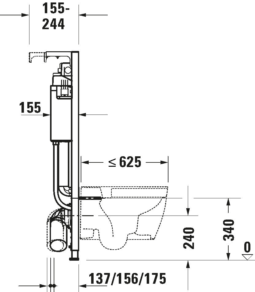 DuraSystem Installation element dry installation for WC Standard