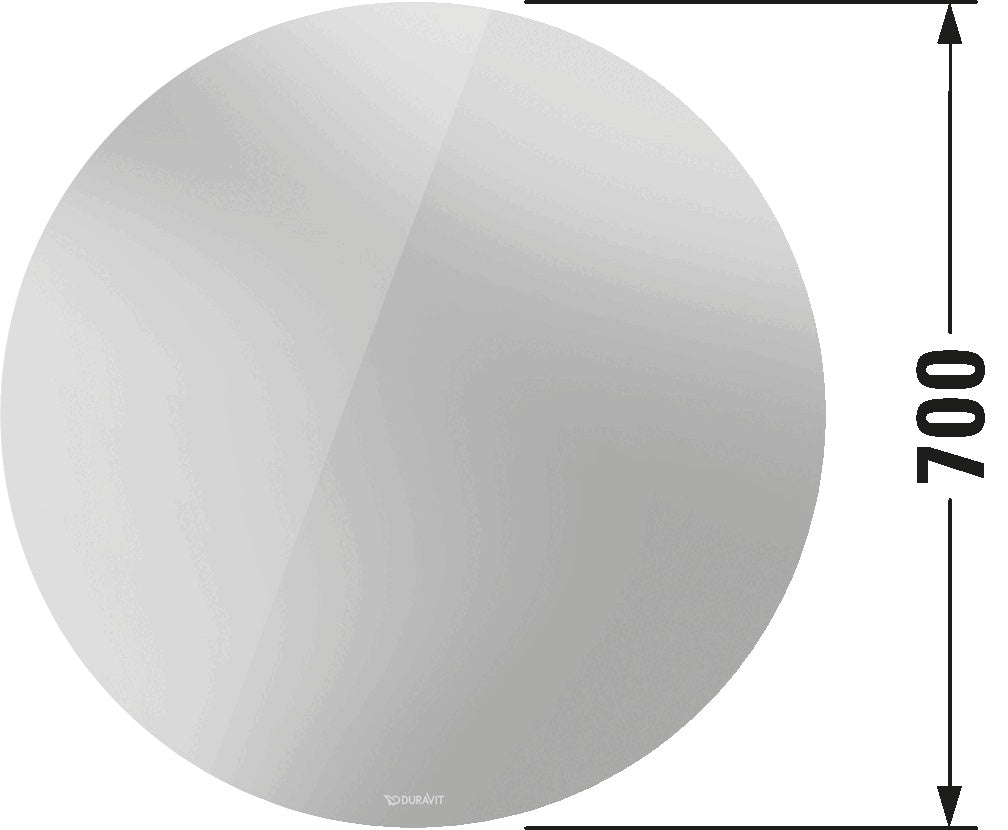 Light & mirror Mirror White 700×700×34