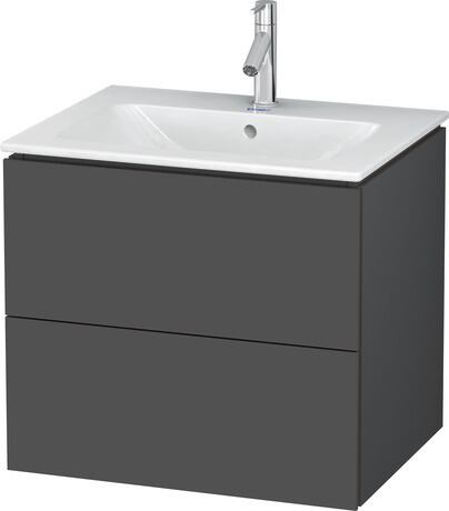 L-Cube Vanity unit wall-mounted 2 drawer compact