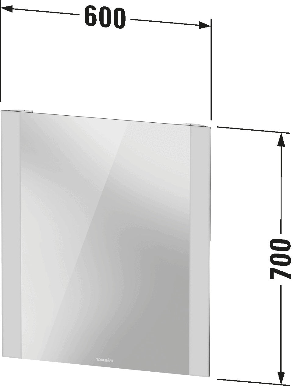 Light & mirror Mirror White 600×700×34