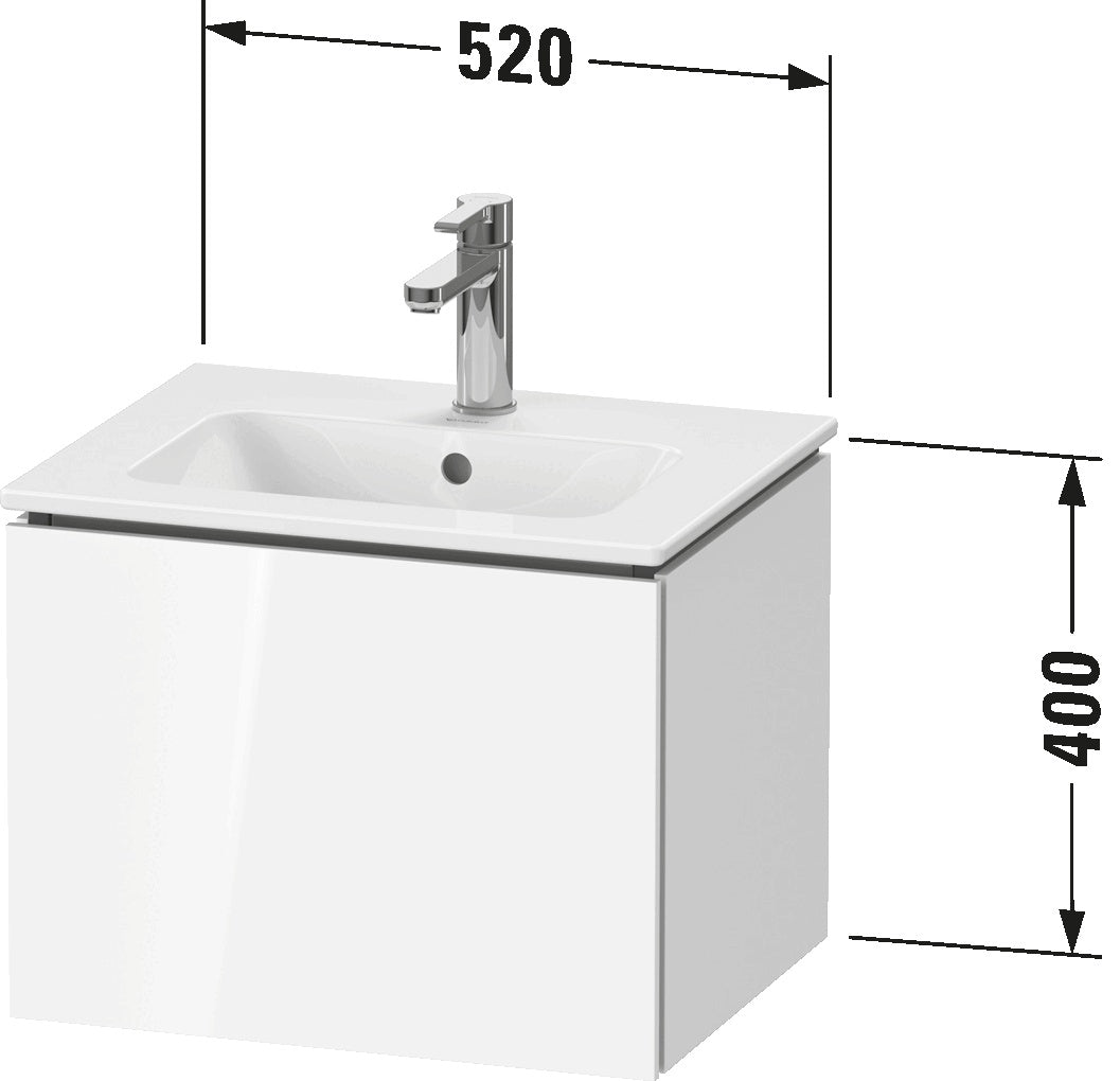L-Cube Vanity unit wall-mounted 1 drawer