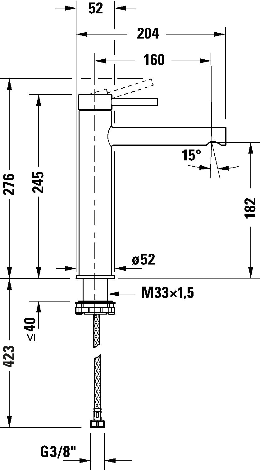 Circle Single lever basin mixer Chrome High Gloss