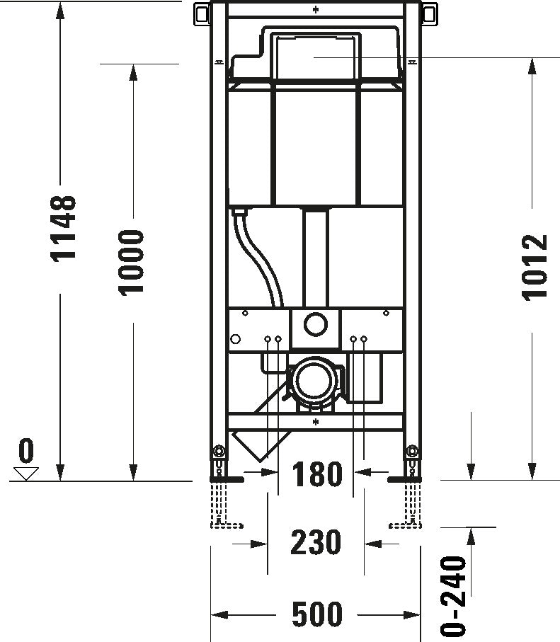 DuraSystem Installation element dry installation for WC Standard