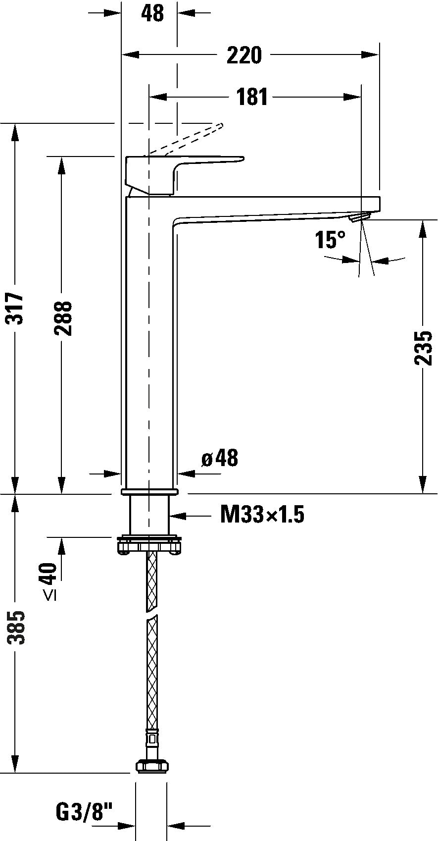 Manhattan Single lever basin mixer