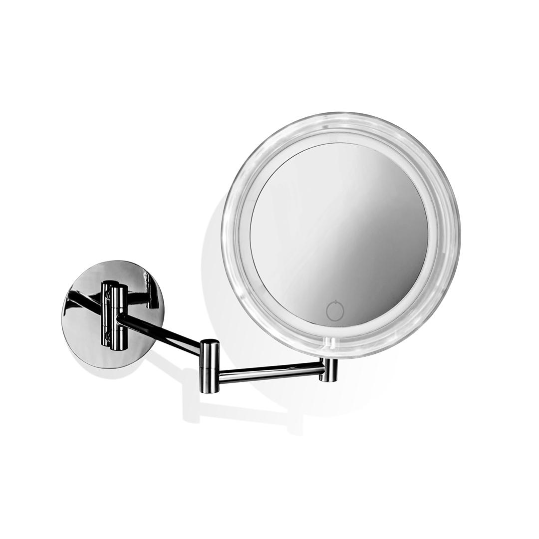 BS 17 TOUCH LED Cosmetic mirror illuminated - Wall mounted - Chrome for direct wiring - 5x magnification