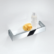 BK DA30 BRICK Shower shelf 30 cm Chrome / Acryl glass white