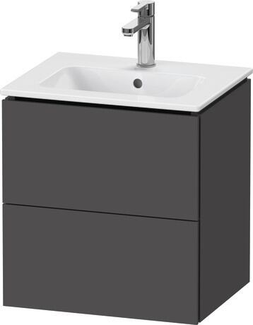 L-Cube Vanity unit wall-mounted 2 drawer compact