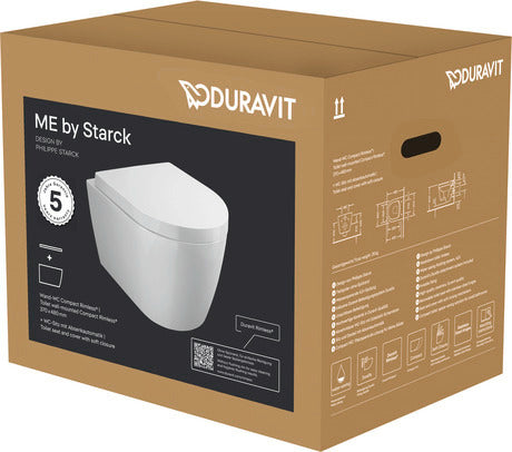 ME by Starck Toilet set wall-mounted Compact White High Gloss 480 mm