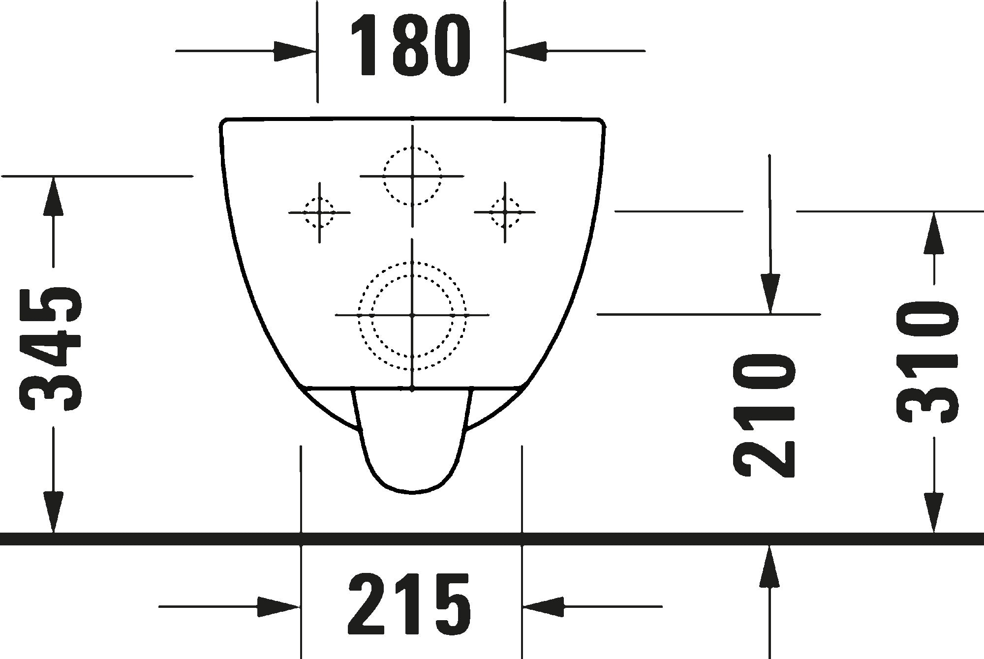 D-Code Wall-mounted toilet White High Gloss 570mm