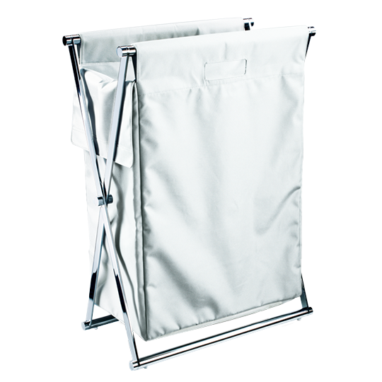 CROSS WBW Laundry basket - Chrome / White