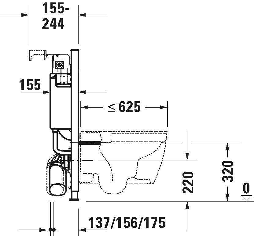 DuraSystem Installation element dry installation for WC Standard