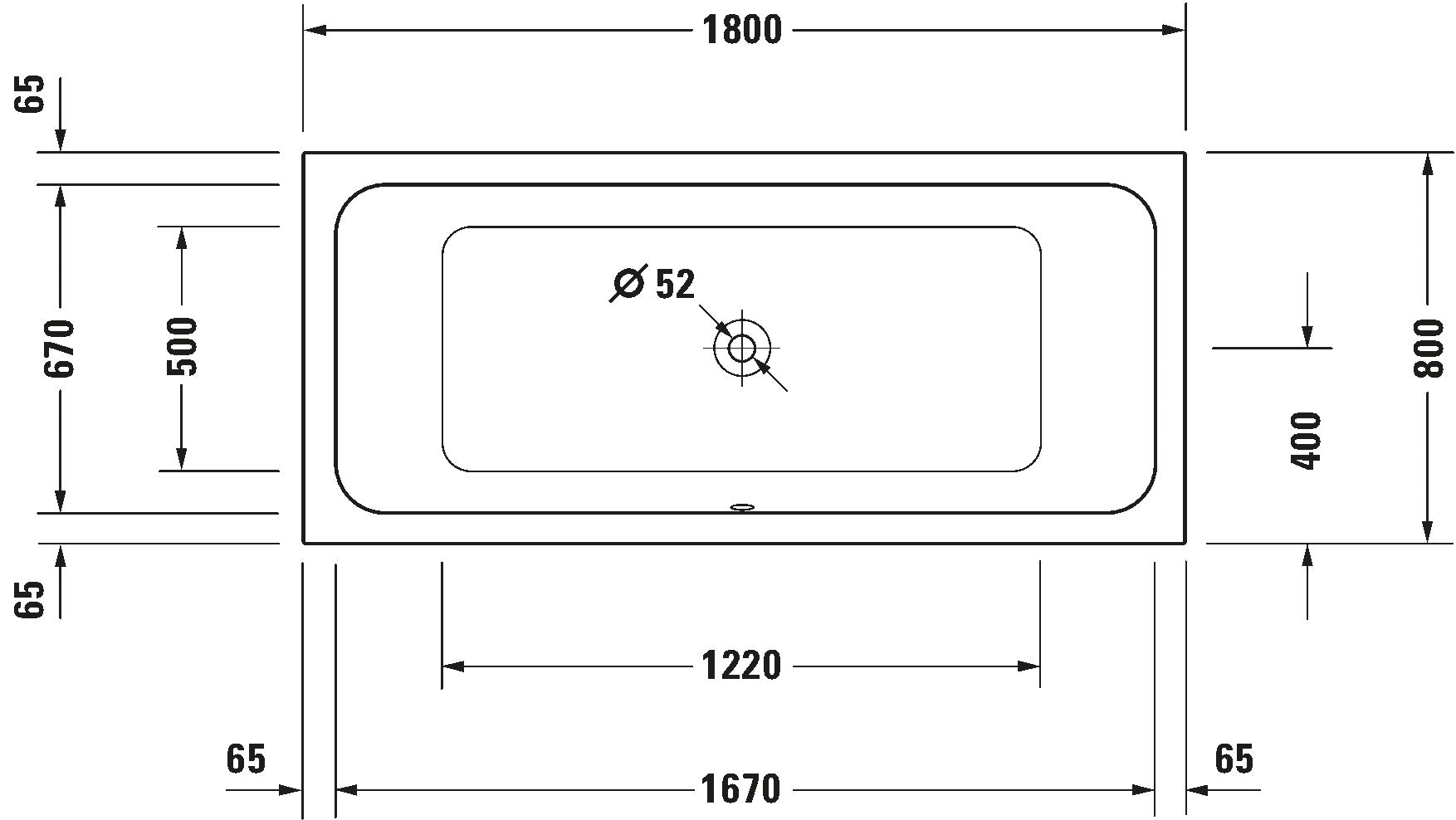 D-Code Bathtub White