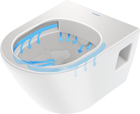 D-Neo Wall-mounted toilet Compact White High Gloss 480 mm