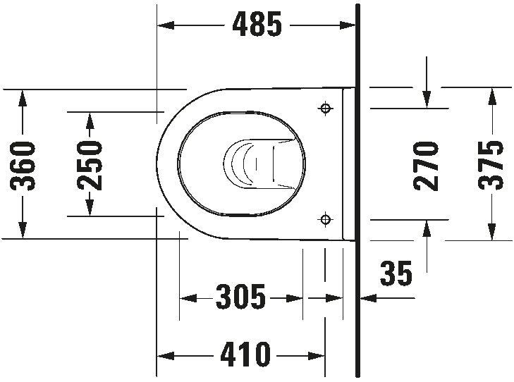 Starck 3 Wall-mounted toilet Compact