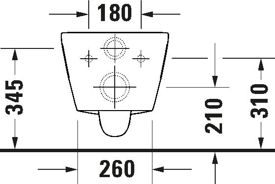 D-Neo Wall-mounted toilet White High Gloss 540 mm
