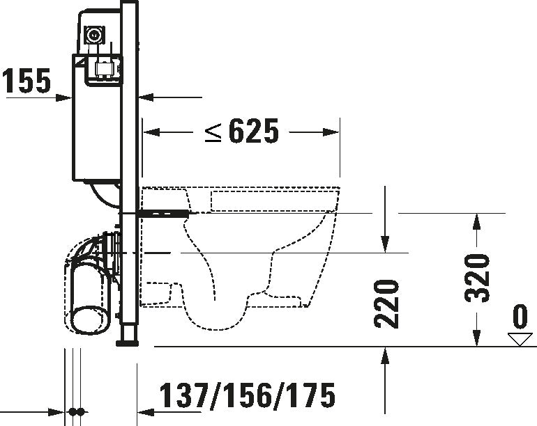 DuraSystem Installation element dry installation for WC Basic