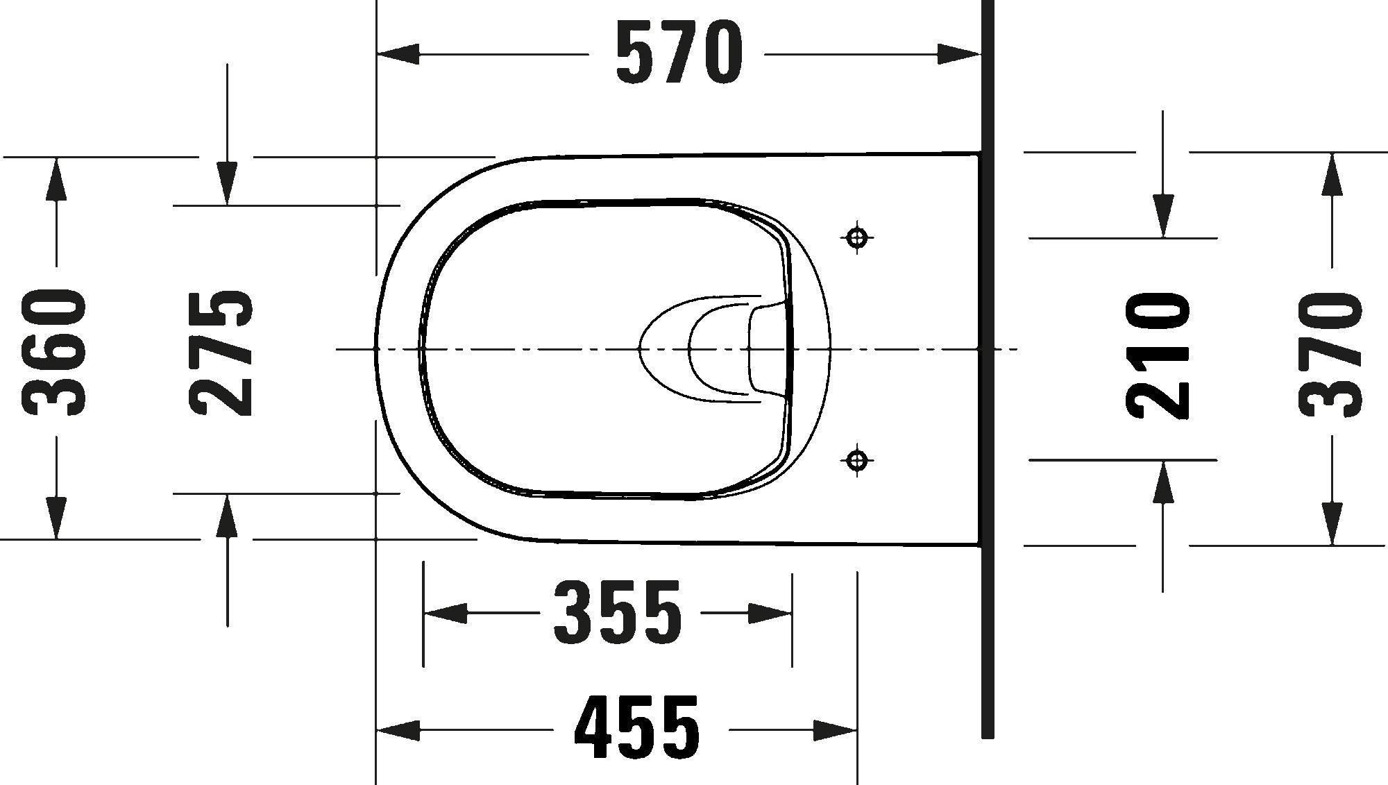 D-Code Wall-mounted toilet White High Gloss 570mm