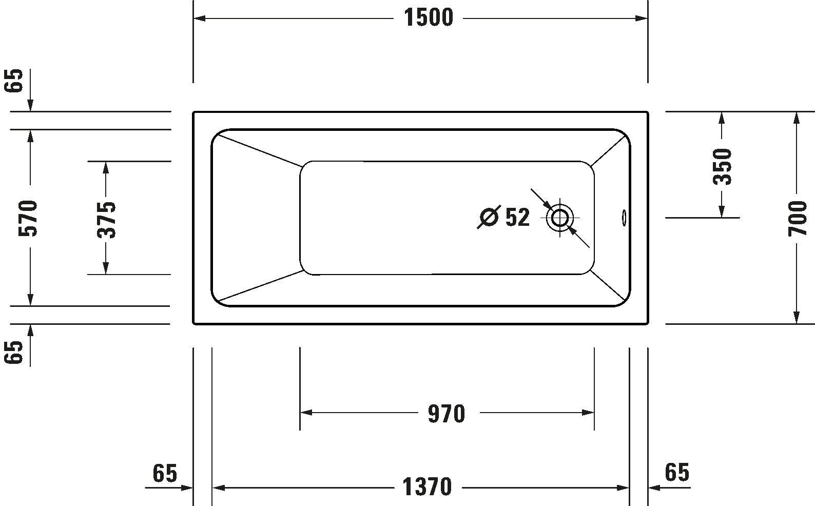 Duravit No.1 Bathtub White