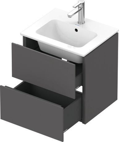 L-Cube Vanity unit wall-mounted 2 drawer compact