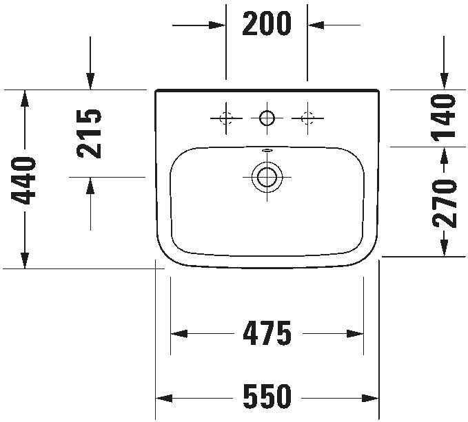 DuraStyle Washbasin White High Gloss