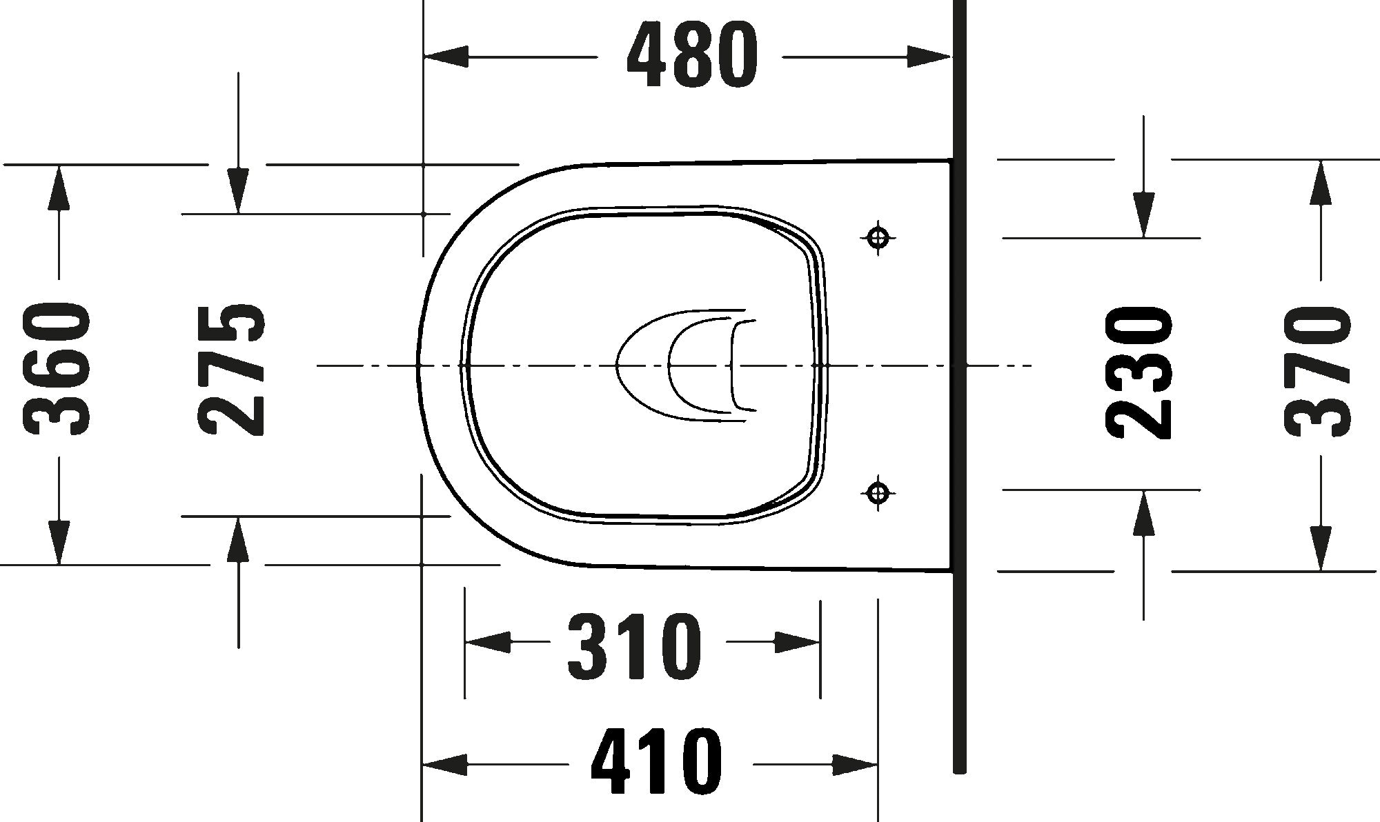 D-Code Wall-mounted toilet Compact White High Gloss
