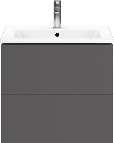 L-Cube Vanity unit wall-mounted 2 drawer compact