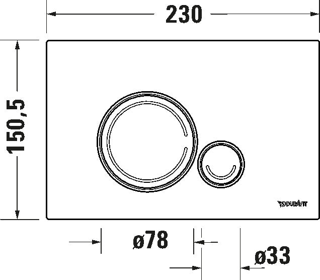 DuraSystem Mechanical actuator plate for WC Beta 120