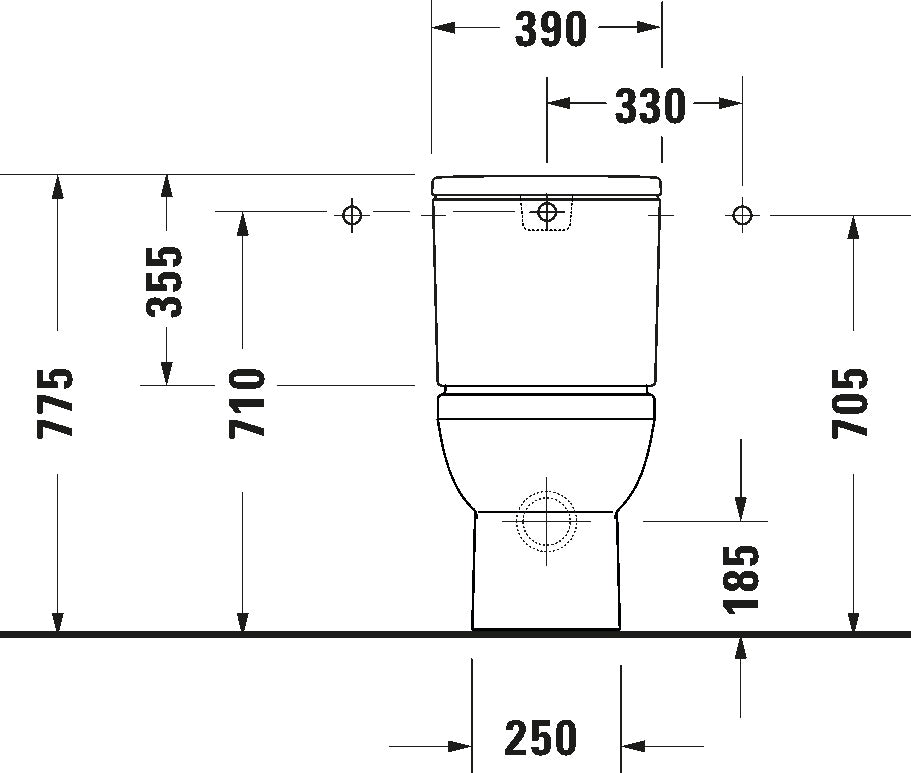 Duravit No.1 Toilet close-coupled White High Gloss