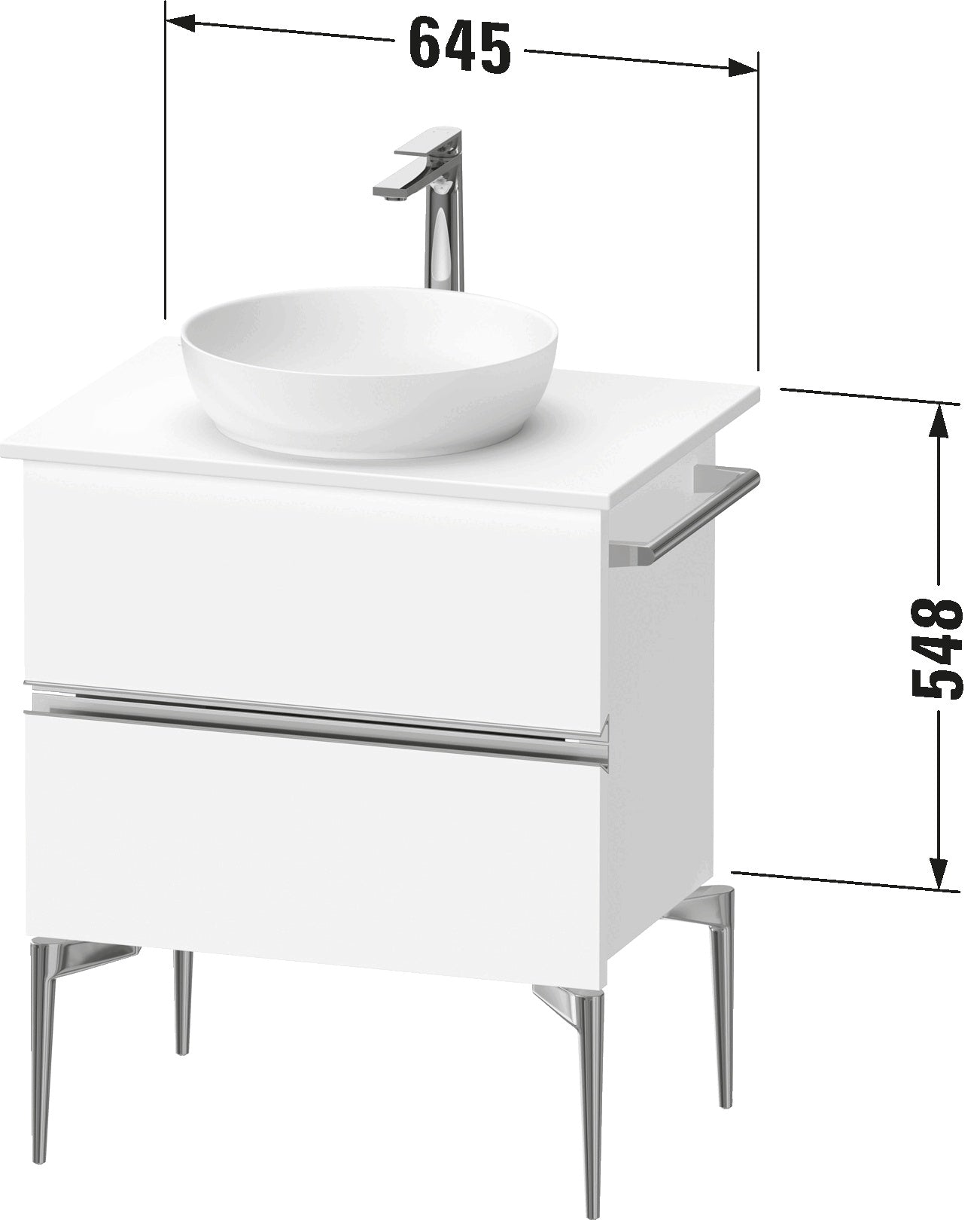 Sivida Console vanity unit floorstanding