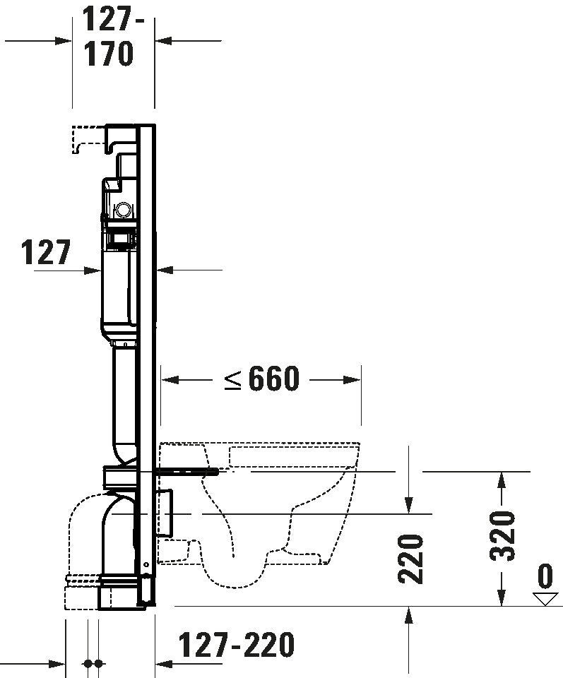 DuraSystem Installation element dry installation for WC Basic