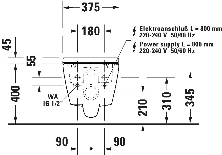 SensoWash D-Neo Compact shower toilet White