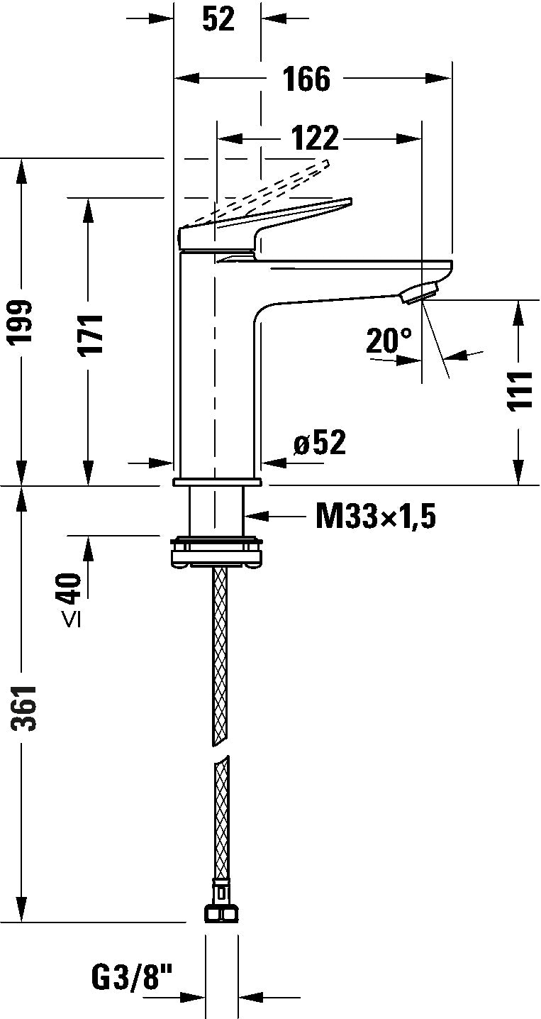 Wave Single lever basin mixer