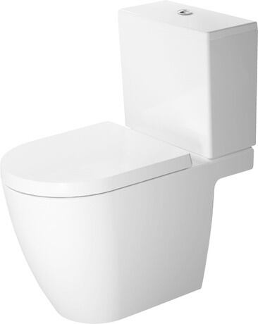 ME by Starck Toilet close-coupled White High Gloss 650 mm