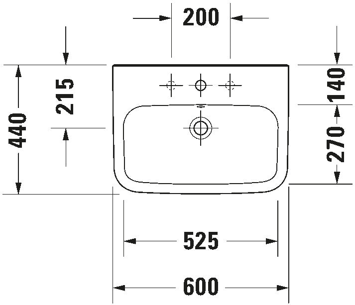 DuraStyle Washbasin White High Gloss
