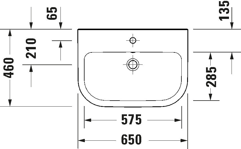 D-Code Washbasin White High Gloss
