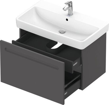 Duravit No.1 Vanity unit wall-mounted 1-drawer (internal drawer and siphon cut out)