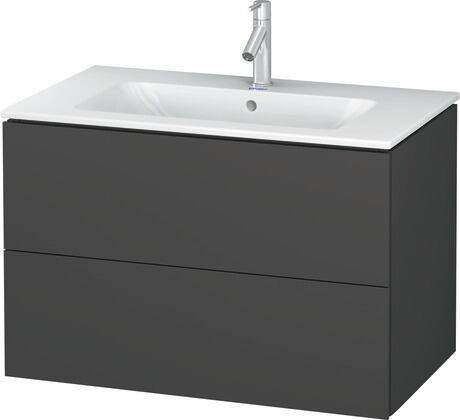 L-Cube Vanity unit wall-mounted 2 drawer compact