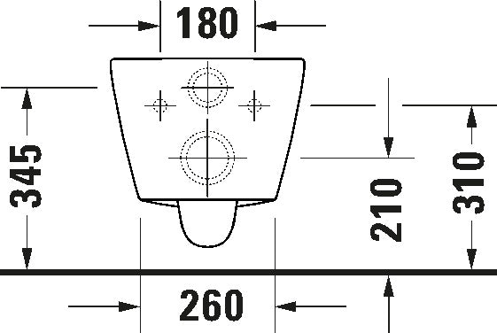 D-Neo Wall-mounted toilet White High Gloss 540 mm