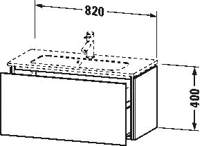L-Cube Vanity unit wall-mounted 1 drawer