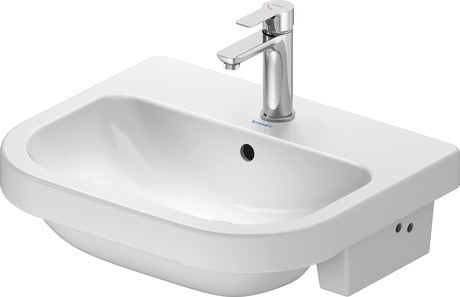 D-Code Semi-recessed washbasin White High Gloss
