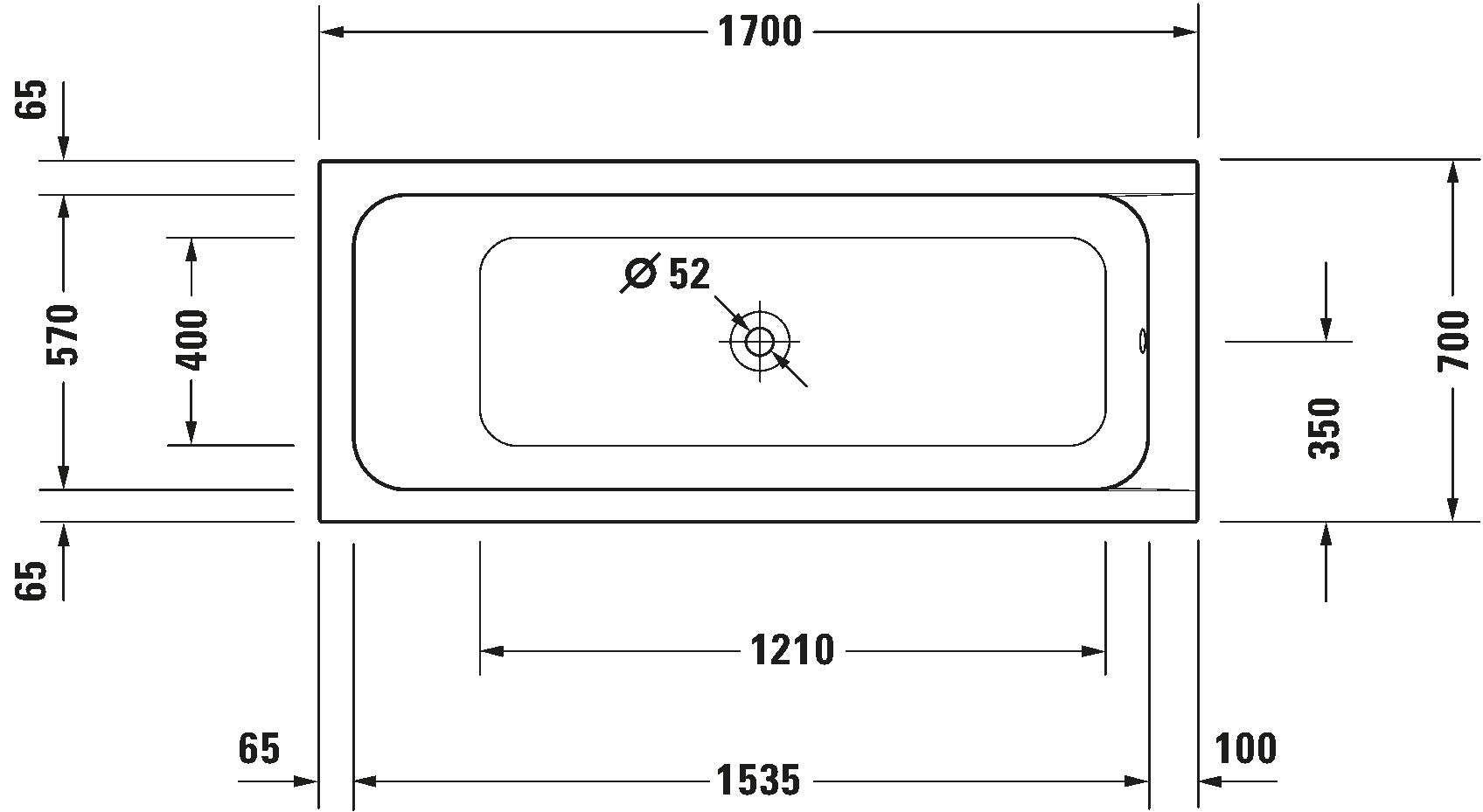 D-Code Bathtub White
