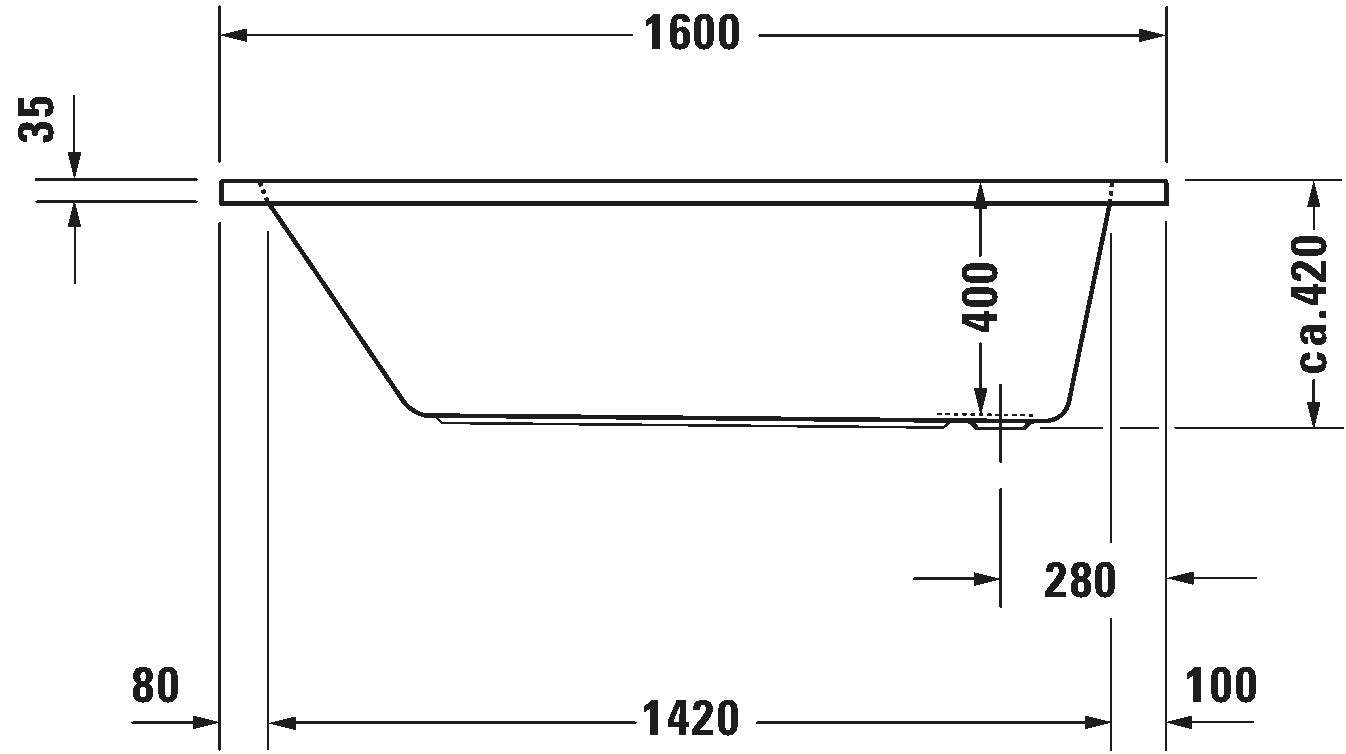 D-Code Bathtub White