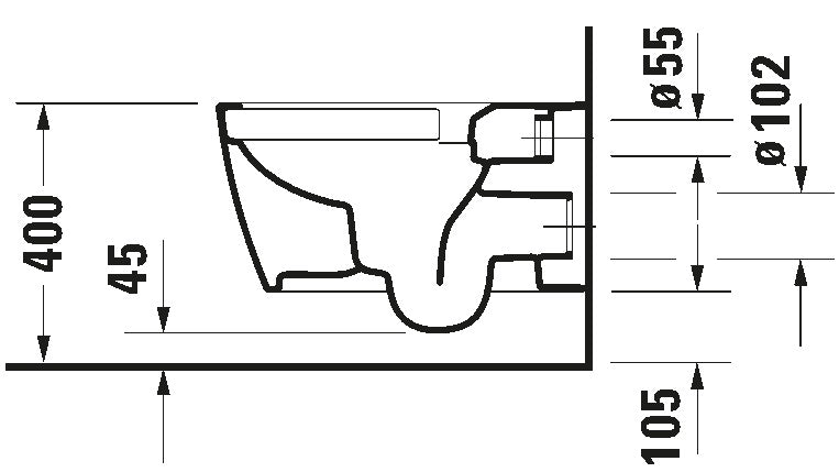 ME by Starck Wall-mounted toilet White High Gloss